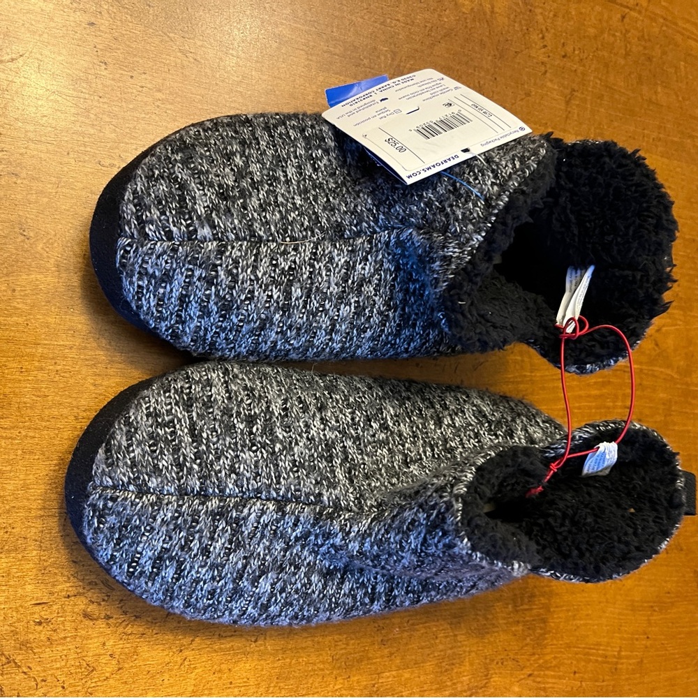 rn21810 new dearfoam slipper 7/8 df no sweat adapt memory foam medium night